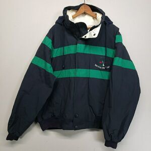 Nautica Challange J Class Jacket Sailing Boating Navy Green Vtg XL